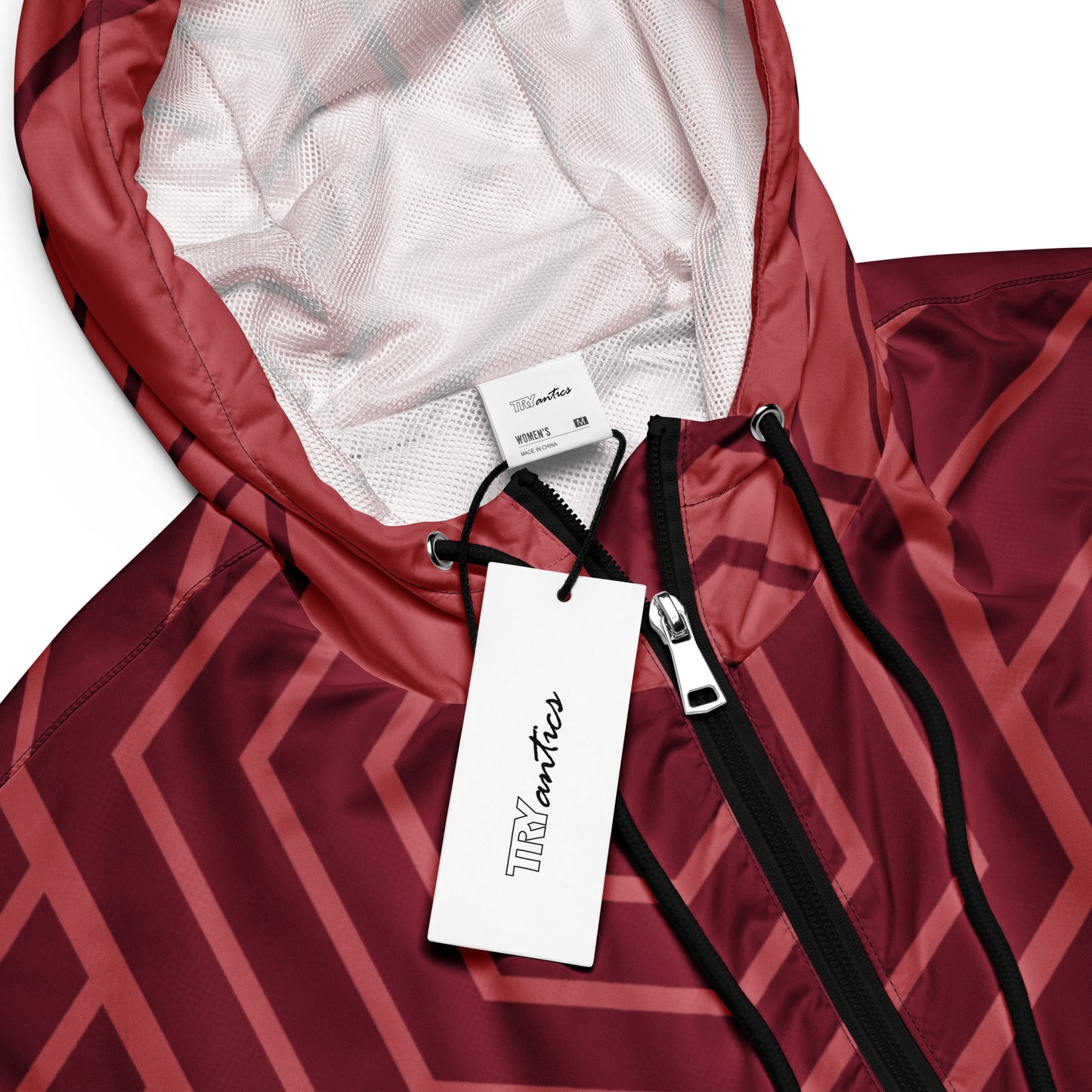 ANGLES (Red) - Cropped Windbreaker