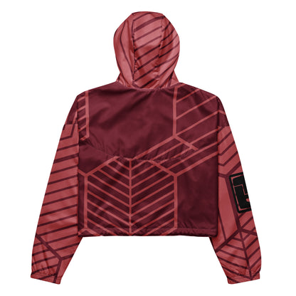 ANGLES (Red) - Cropped Windbreaker