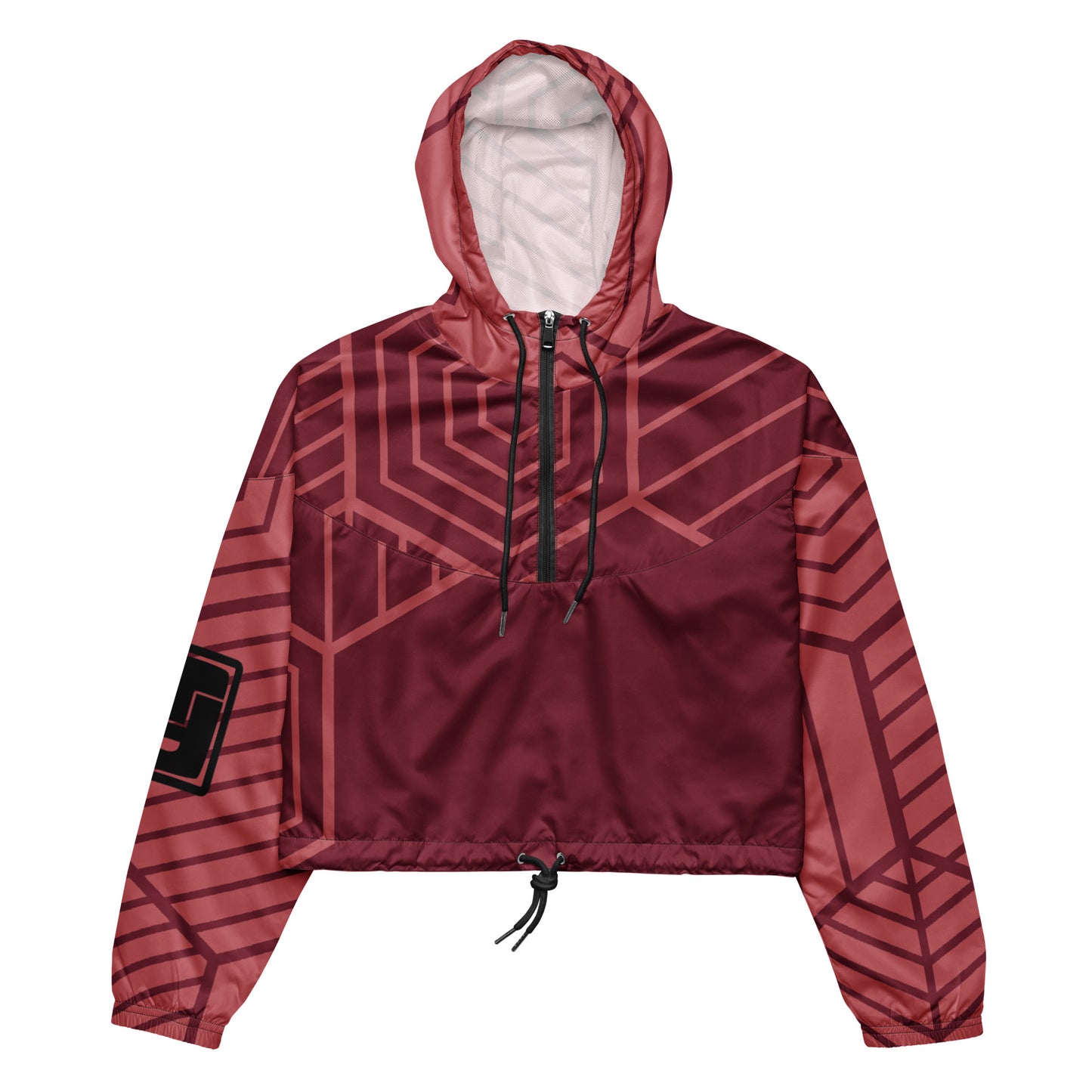 ANGLES (Red) - Cropped Windbreaker