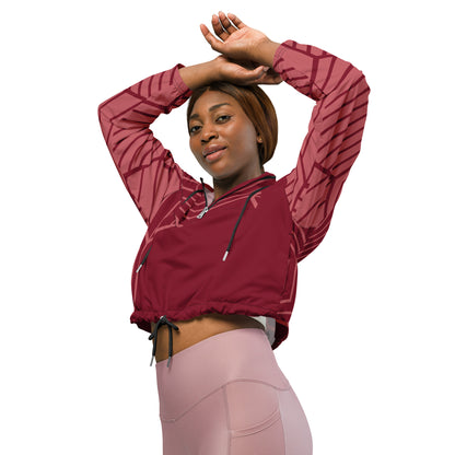 ANGLES (Red) - Cropped Windbreaker