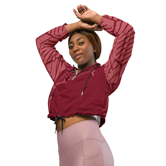ANGLES (Red) - Cropped Windbreaker