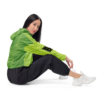 Angles (Green) - Cropped Windbreaker
