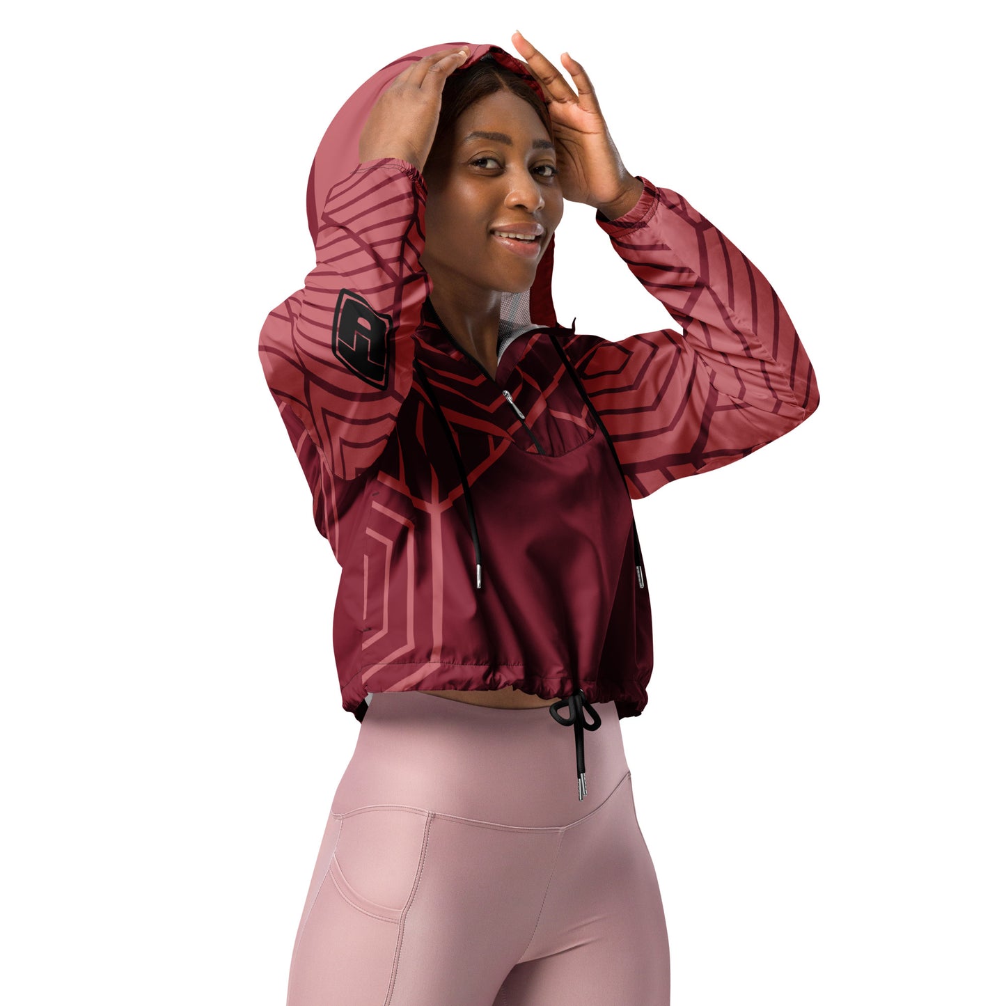 ANGLES (Red) - Cropped Windbreaker