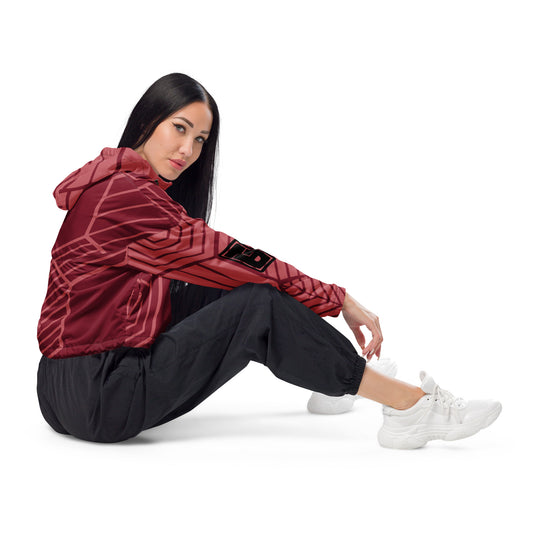 ANGLES (Red) - Cropped Windbreaker